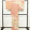 訪問着 良品 しつけ糸付き 金駒刺繍 正絹 古典柄 袷仕立て 身丈164cm 裄丈66cm リサイクル着物 着物 箔 入学式 結婚式 七五三 パーティー お宮参り フォーマル ピンク_画像2