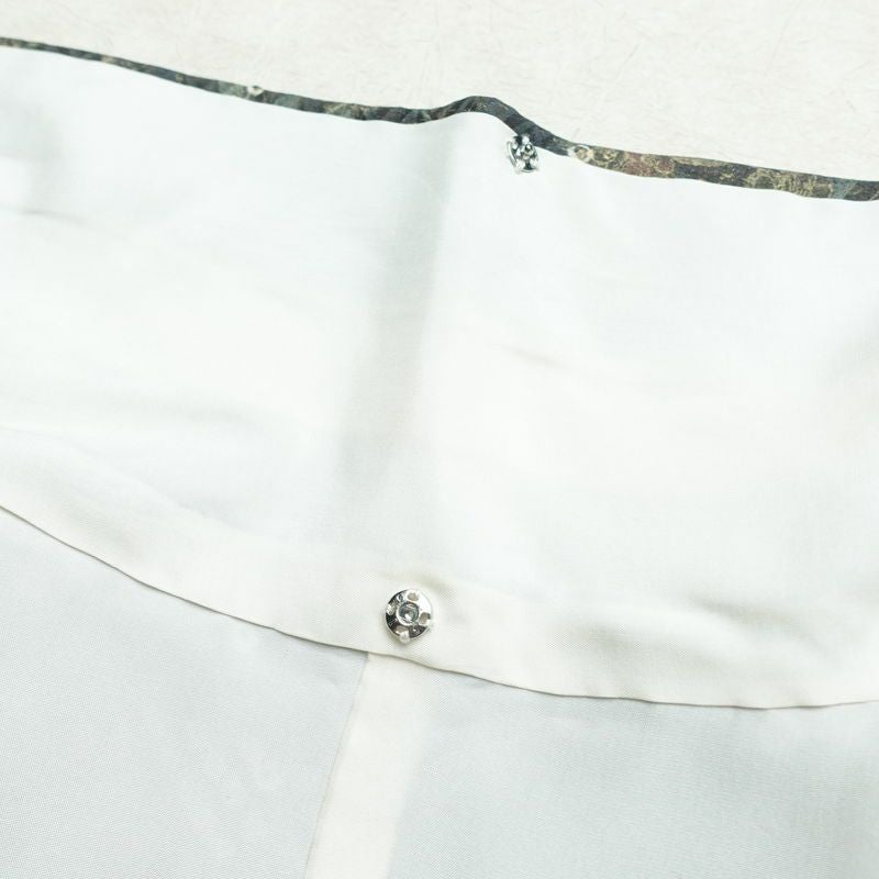 訪問着 良品 絞り 正絹 木の葉・植物柄 袷仕立て 身丈161cm 裄丈65cm リサイクル着物 着物 刺繍 金彩 入学式 卒業式 七五三 パーティー フォーマル ブルーグレー グレー_画像20