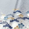 付け下げ 美品 しつけ糸付き 正絹 風景柄 袷仕立て 身丈159cm 裄丈65cm リサイクル着物 着物 入学式 卒業式 七五三 お宮参り くすみブルー フォーマル 青・紺_画像10