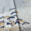 付け下げ 美品 しつけ糸付き 正絹 風景柄 袷仕立て 身丈159cm 裄丈65cm リサイクル着物 着物 入学式 卒業式 七五三 お宮参り くすみブルー フォーマル 青・紺_画像11