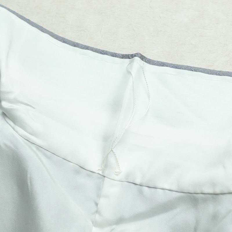 付け下げ 美品 しつけ糸付き 正絹 風景柄 袷仕立て 身丈159cm 裄丈65cm リサイクル着物 着物 入学式 卒業式 七五三 お宮参り くすみブルー フォーマル 青・紺_画像20