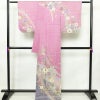 訪問着 美品 しつけ糸付き 絞り 総絞り 正絹 花柄 袷仕立て 身丈167.5cm 裄丈68.5cm リサイクル着物 着物 箔 入学式 結婚式 パーティー フォーマル 華やか 紫・藤色_画像2