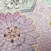 訪問着 美品 しつけ糸付き 絞り 総絞り 正絹 花柄 袷仕立て 身丈167.5cm 裄丈68.5cm リサイクル着物 着物 箔 入学式 結婚式 パーティー フォーマル 華やか 紫・藤色_画像8