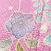 訪問着 美品 しつけ糸付き 絞り 総絞り 正絹 花柄 袷仕立て 身丈167.5cm 裄丈68.5cm リサイクル着物 着物 箔 入学式 結婚式 パーティー フォーマル 華やか 紫・藤色_画像9