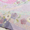 訪問着 美品 しつけ糸付き 絞り 総絞り 正絹 花柄 袷仕立て 身丈167.5cm 裄丈68.5cm リサイクル着物 着物 箔 入学式 結婚式 パーティー フォーマル 華やか 紫・藤色_画像12