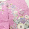 訪問着 美品 しつけ糸付き 絞り 総絞り 正絹 花柄 袷仕立て 身丈167.5cm 裄丈68.5cm リサイクル着物 着物 箔 入学式 結婚式 パーティー フォーマル 華やか 紫・藤色_画像13