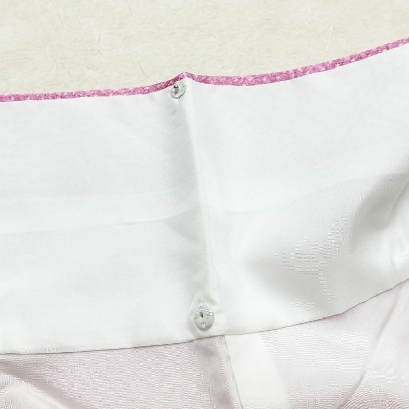 訪問着 美品 しつけ糸付き 絞り 総絞り 正絹 花柄 袷仕立て 身丈167.5cm 裄丈68.5cm リサイクル着物 着物 箔 入学式 結婚式 パーティー フォーマル 華やか 紫・藤色_画像20