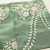 訪問着 良品 辻が花 落款入り 絞り 正絹 花柄 袷仕立て 身丈161.5cm 裄丈67.5cm リサイクル着物 着物 結婚式 パーティー フォーマル 華やか 緑・うぐいす色_画像14