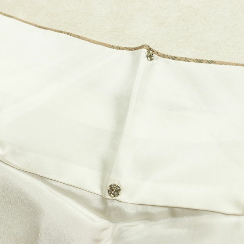 小紋 正絹 風景柄 袷仕立て 身丈147cm 裄丈61.5cm リサイクル着物 着物 ベージュ_画像18