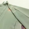 付け下げ 落款入り しつけ糸付き 一つ紋付き 正絹 人物・動物柄 袷仕立て 身丈163.5cm 裄丈66cm リサイクル着物 着物 箔 共八掛 フォーマル 緑・うぐいす色_画像15