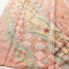 訪問着 美品 しつけ糸付き 絞り 正絹 花柄 袷仕立て 身丈167.5cm 裄丈65cm リサイクル着物 着物 刺繍 金彩 入学式 結婚式 パーティー フォーマル 絞り加工 華やか ピンク_画像4