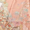 訪問着 美品 しつけ糸付き 絞り 正絹 花柄 袷仕立て 身丈167.5cm 裄丈65cm リサイクル着物 着物 刺繍 金彩 入学式 結婚式 パーティー フォーマル 絞り加工 華やか ピンク_画像5