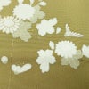 訪問着 良品 金駒刺繍 一つ紋付き 正絹 花柄 袷仕立て 身丈160.5cm 裄丈65cm リサイクル着物 着物 箔 金彩 入学式 卒業式 七五三 パーティー お宮参り フォーマル 黄・黄土色_画像9