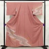 付け下げ 美品 正絹 花柄 袷仕立て 身丈157.5cm 裄丈63cm リサイクル着物 一部しつけ糸付き 着物 刺繍 箔 金彩 入学式 卒業式 七五三 お宮参り フォーマル ピンク_画像1