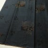 大島紬 古代染色 純泥染 良品 証紙あり しつけ糸付き 正絹 花柄 袷仕立て 身丈159cm 裄丈63cm リサイクル着物 着物 青・紺_画像4