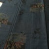 大島紬 古代染色 純泥染 良品 証紙あり しつけ糸付き 正絹 花柄 袷仕立て 身丈159cm 裄丈63cm リサイクル着物 着物 青・紺_画像5