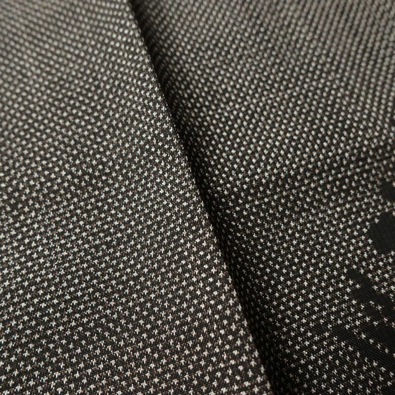 大島紬 美品 しつけ糸付き 正絹 花柄 袷仕立て 身丈159cm 裄丈63.5cm リサイクル着物 着物 未使用品 茶_画像11