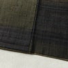 紬 正絹 縞柄・線柄 袷仕立て 身丈152.5cm 裄丈62cm リサイクル着物 着物 モダン 緑・うぐいす色_画像12