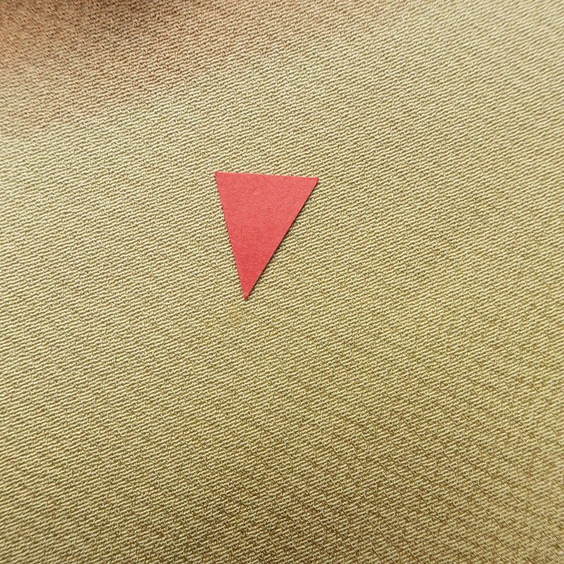 単衣 付下 一つ紋付き 正絹 木の葉・植物柄 単衣仕立て 身丈159cm 裄丈64cm リサイクル着物 着物 ぼかし シンプル ベージュ_画像13