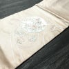 名古屋帯 太鼓柄 銀駒刺繍 正絹 花柄 名古屋仕立て 銀糸 刺繍 ピンク_画像9