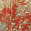 小紋 縮緬 正絹 花柄 袷仕立て 身丈154cm 裄丈65cm リサイクル着物 着物 橙_画像6