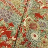 小紋 縮緬 正絹 花柄 袷仕立て 身丈154cm 裄丈65cm リサイクル着物 着物 橙_画像10
