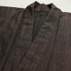 男性用 紬アンサンブル セット 着物 羽織 良品 しつけ糸付き アンサンブル 正絹 無地 袷仕立て 身丈148cm 裄丈71cm リサイクル着物 着物 金彩 茶_画像14