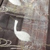 付け下げ しつけ糸付き 一つ紋付き 正絹 人物・動物柄 袷仕立て 身丈164cm 裄丈64.5cm リサイクル着物 着物 刺繍 箔 茶_画像7
