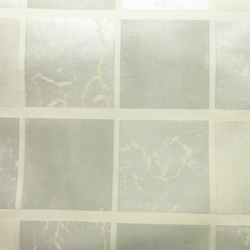 名古屋帯 六通柄 正絹 チェック・格子柄 名古屋仕立て なごや帯 リサイクル帯 帯 箔 クリーム 白_画像2