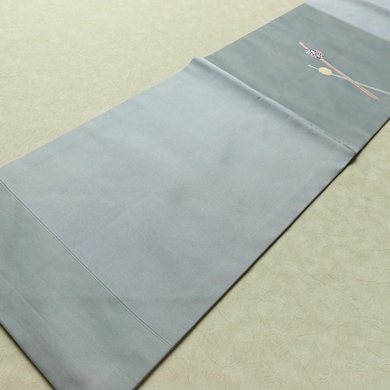 名古屋帯 太鼓柄 正絹 その他の柄 名古屋仕立て なごや帯 リサイクル帯 帯 シンプル おしゃれ かんざし 簪 青・紺_画像8