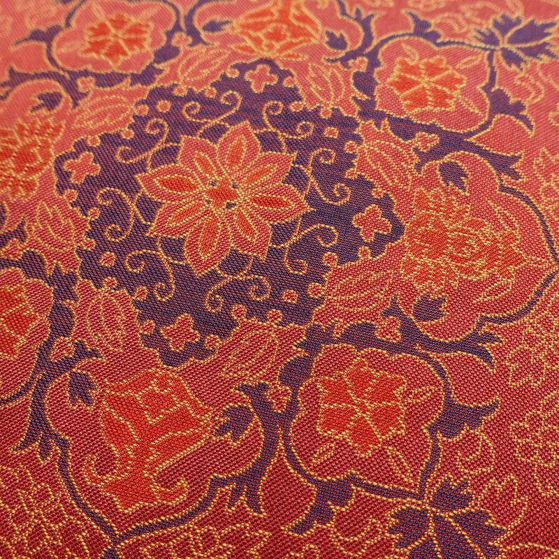 名古屋帯 全通柄 正絹 幾何学柄・抽象柄 名古屋仕立て なごや帯 リサイクル帯 帯 多色使い_画像5