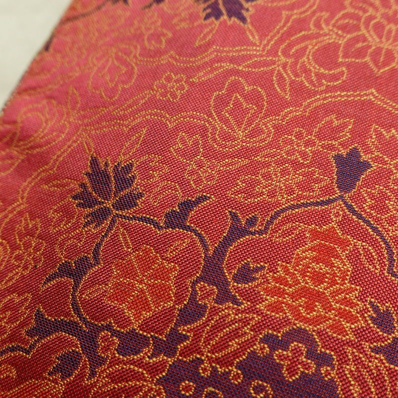 名古屋帯 全通柄 正絹 幾何学柄・抽象柄 名古屋仕立て なごや帯 リサイクル帯 帯 多色使い_画像7