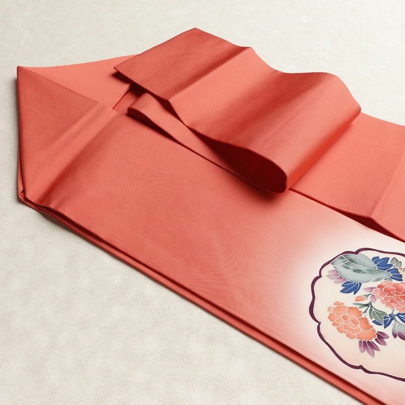 名古屋帯 太鼓柄 正絹 古典柄 名古屋仕立て なごや帯 リサイクル帯 帯 シンプル ピンク_画像21