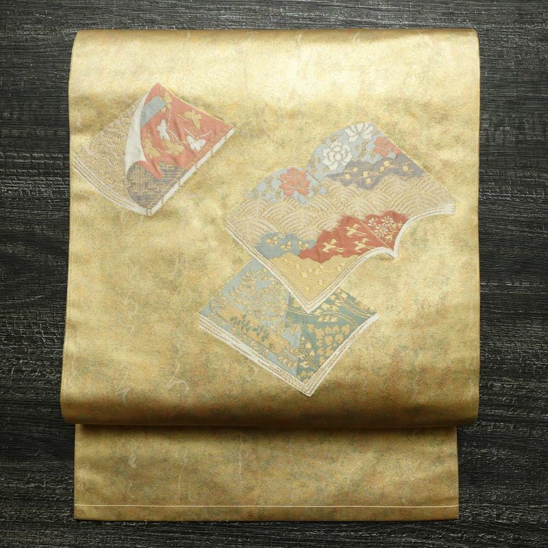 袋帯 六通柄 フォーマル用 正絹 古典柄 箔 金糸 帯 入学式 卒業式 結婚