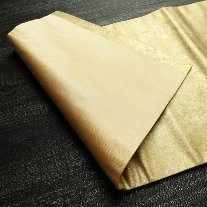 名古屋帯 太鼓柄 青銅箔 正絹 古典柄 名古屋仕立て なごや帯 リサイクル帯 帯 箔 金・銀_画像14