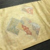 名古屋帯 太鼓柄 青銅箔 正絹 古典柄 名古屋仕立て なごや帯 リサイクル帯 帯 箔 金・銀_画像15