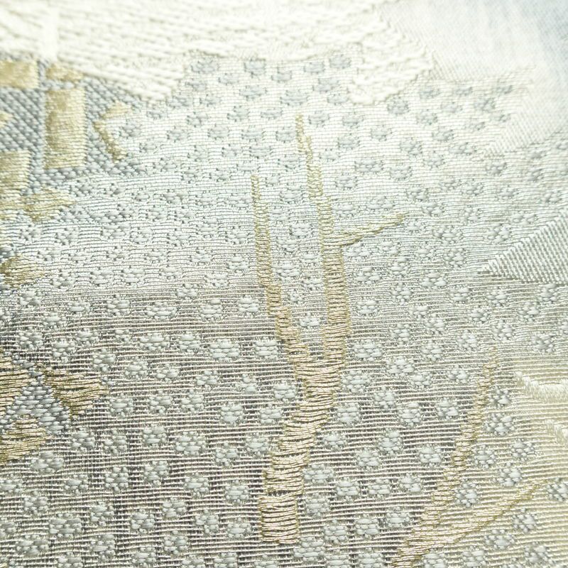 名古屋帯 六通柄 正絹 風景柄 通し仕立て なごや帯 リサイクル帯 帯 多色使い_画像7