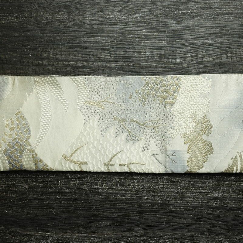 名古屋帯 六通柄 正絹 風景柄 通し仕立て なごや帯 リサイクル帯 帯 多色使い_画像16