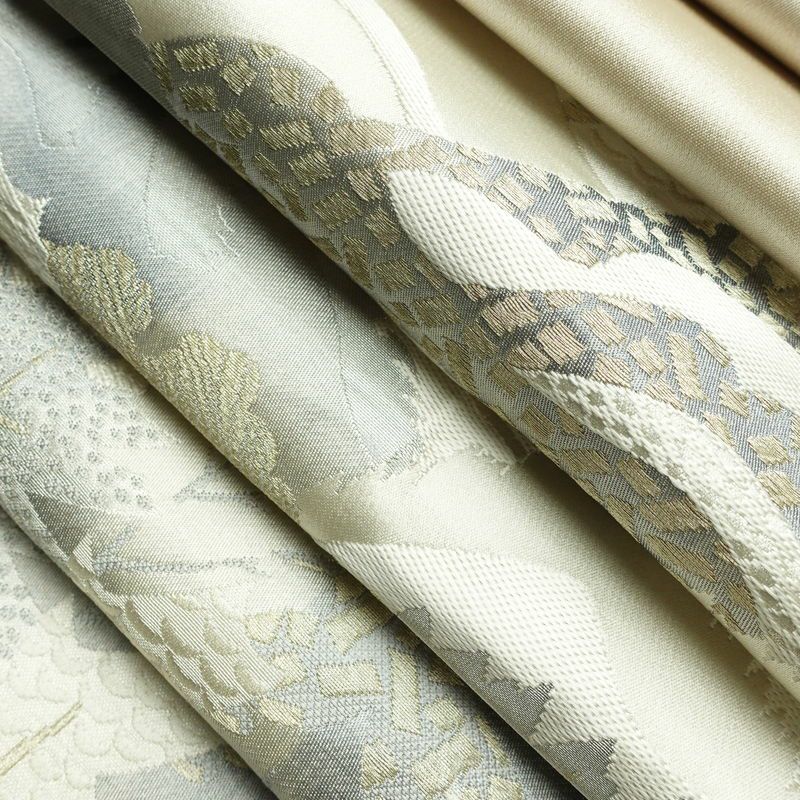 名古屋帯 六通柄 正絹 風景柄 通し仕立て なごや帯 リサイクル帯 帯 多色使い_画像21