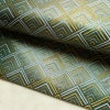 名古屋帯 太鼓柄 正絹 幾何学柄・抽象柄 名古屋仕立て なごや帯 リサイクル帯 帯 箔 緑・うぐいす色_画像8