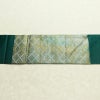 名古屋帯 太鼓柄 正絹 幾何学柄・抽象柄 名古屋仕立て なごや帯 リサイクル帯 帯 箔 緑・うぐいす色_画像15