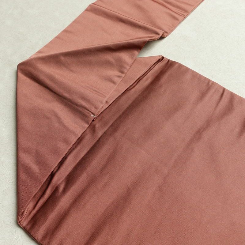 名古屋帯 太鼓柄 正絹 木の葉・植物柄 名古屋仕立て なごや帯 リサイクル帯 帯 箔 蘇芳香 ピンク_画像19