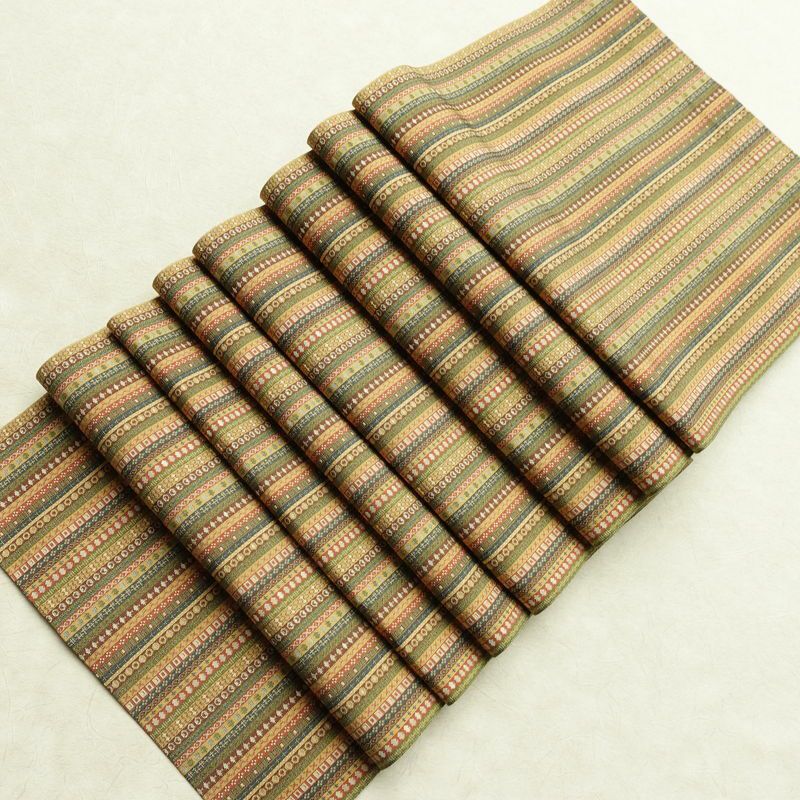 名古屋帯 全通柄 美品 正絹 縞柄・線柄 通し仕立て なごや帯 リサイクル帯 帯 カジュアル 多色使い_画像17