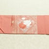 名古屋帯 太鼓柄 正絹 花柄 名古屋仕立て なごや帯 リサイクル帯 帯 箔 金糸 菊 ピンク_画像13