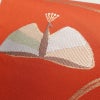 名古屋帯 六通柄 美品 正絹 名古屋仕立て なごや帯 リサイクル帯 帯 蝶 金糸 橙_画像5