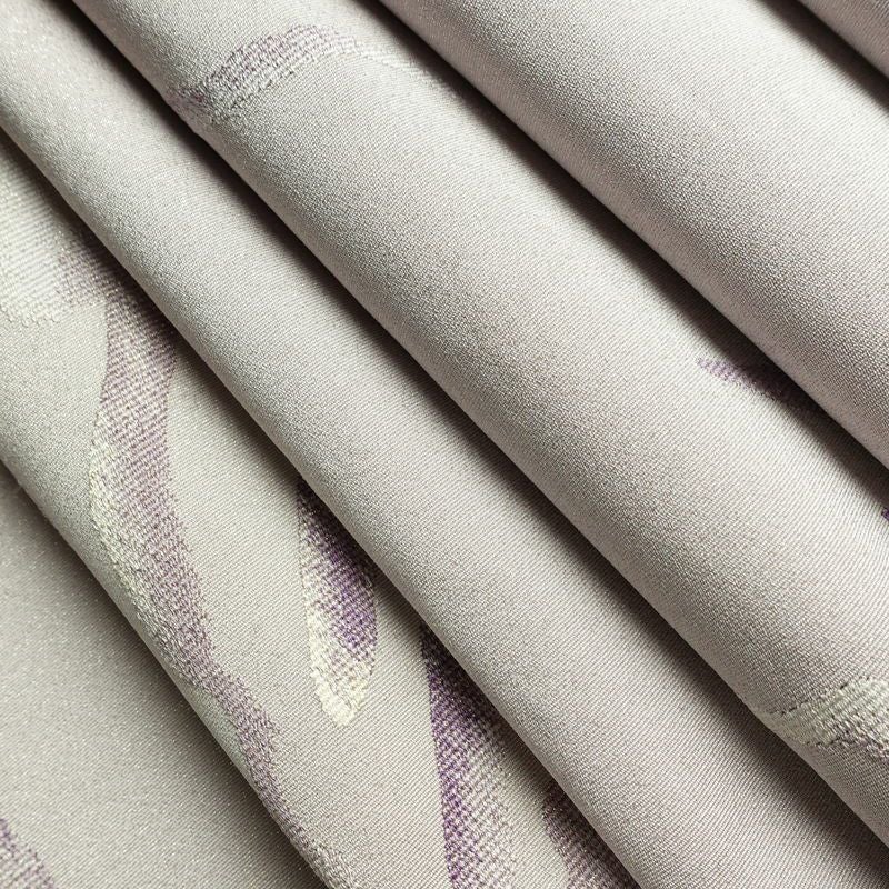 名古屋帯 太鼓柄 正絹 幾何学柄・抽象柄 通し仕立て なごや帯 リサイクル帯 帯 銀通し 紫・藤色_画像21