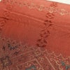 袋帯 全通柄 一般用 正絹 幾何学柄・抽象柄 リサイクル帯 帯 モダン 小豆・エンジ_画像6
