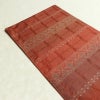 袋帯 全通柄 一般用 正絹 幾何学柄・抽象柄 リサイクル帯 帯 モダン 小豆・エンジ_画像16
