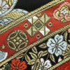 袋帯 六通柄 フォーマル用 正絹 古典柄 リサイクル帯 帯 箔 黒_画像6