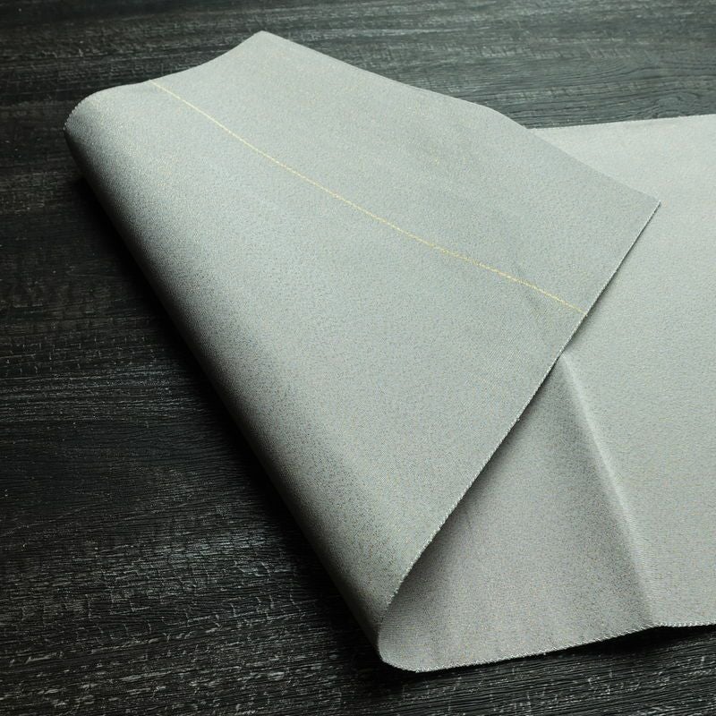 名古屋帯 太鼓柄 美品 正絹 古典柄 松葉仕立て なごや帯 リサイクル帯 帯 金糸 シンプル グレー_画像11